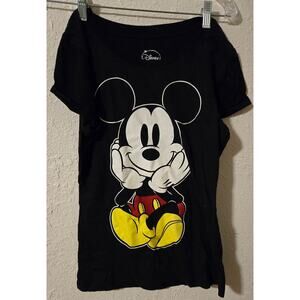 Mickey Mouse tshirt, cropped sleeves
